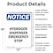 Signmission Hydrogen Dispenser Emergency Stop, 12 in W x Rectangle, Plastic OS-2PACK-NS-P-1218-V-13570 - alternate 2
